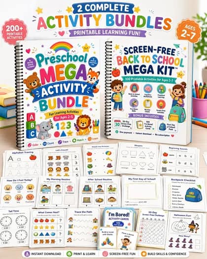 Complete Preschool Mega Bundle with 270+ printable activities